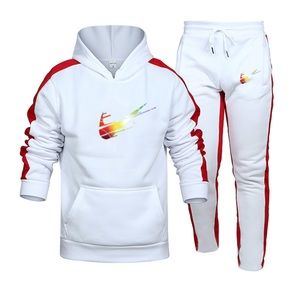 Red and White Nike jogger suit